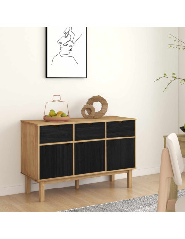 Credenza OTTA Marrone e Nero 114 x 43 x 73,5 cm