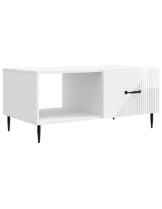 Tavolino da salotto Bianco Lucido 90 x 50 x 40 cm