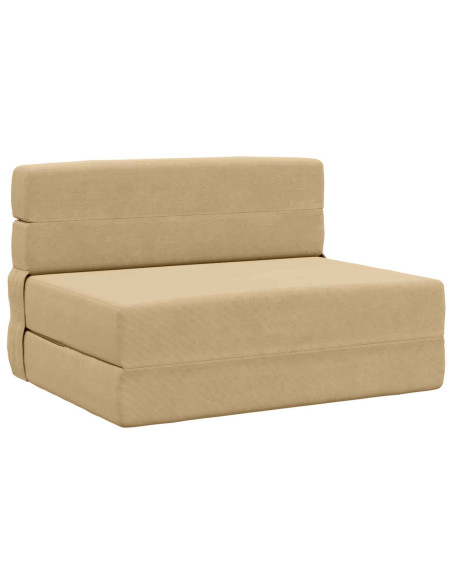 Divano Letto Pieghevole Grigio Verde Chiaro 190 x 70 x 15 cm