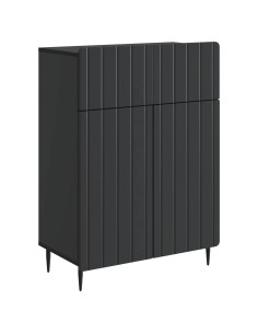 Credenza Nero 66 x 34,5 x 92 cm Legno ingegnerizzato