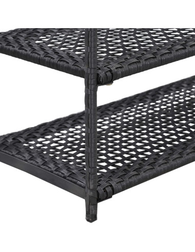 Scarpiera Nera 50x30x120 cm in Polyrattan