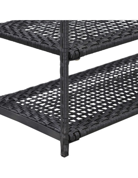Scarpiera Nera 50x30x120 cm in Polyrattan