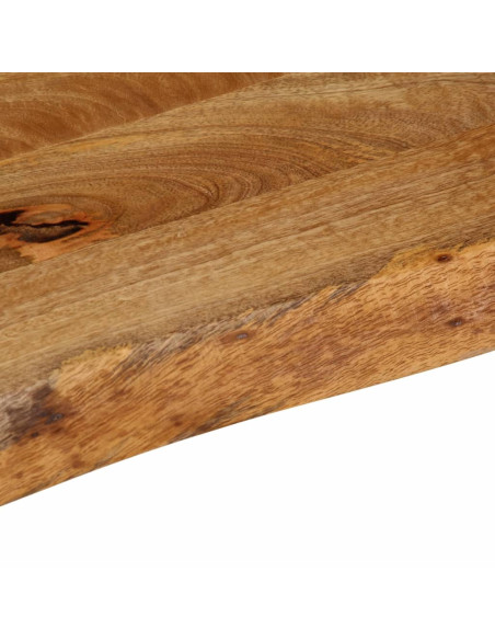 Piano Tavolo Bordi Vivi 160x40x3,8cm in Legno Massello di Mango