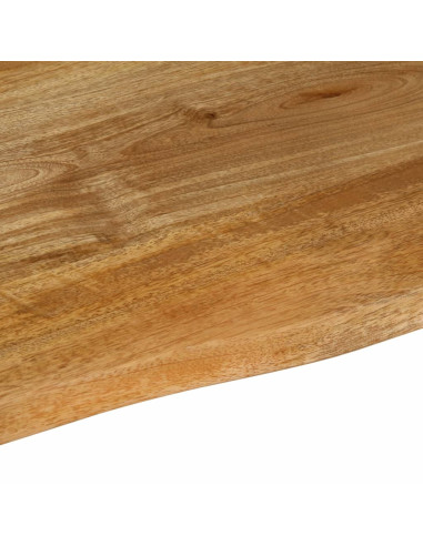 Piano Tavolo Bordi Vivi 120x60x3,8cm in Legno Massello di Mango