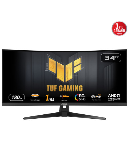 ASUS TUF Gaming VG34VQ3B Monitor PC 86,4 cm (34") 3440 x 1440 Pixel UltraWide Quad HD LED Nero