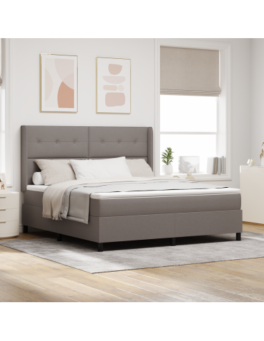 Letto a Sorgente LED con materasso Talpa 180 x 200 cm Tessuto