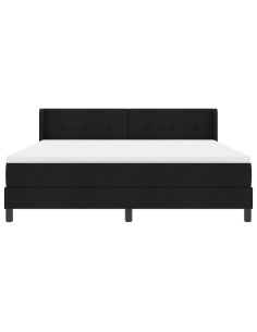 Letto a molle con materasso Nero 200 x 180 cm Poliestere 2