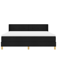 Letto a molle con materasso Nero 200 x 180 cm Poliestere 2