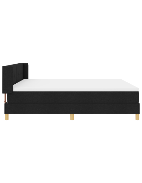 Letto a molle con materasso Nero 200 x 180 cm Poliestere