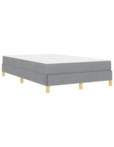 Letto a molle con materasso Grigio chiaro 120 x 190 cm Tessuto