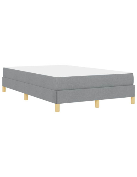 Letto a molle con materasso Grigio chiaro 120 x 190 cm Tessuto