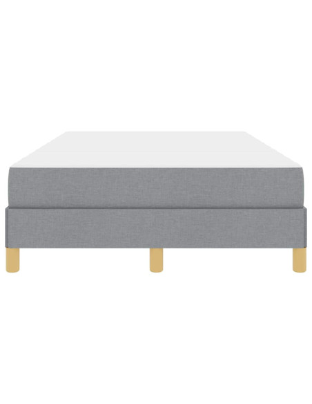 Letto a molle con materasso Grigio chiaro 120 x 190 cm Tessuto