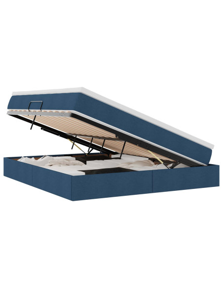 Letto con contenitore e materasso Blu 180 x 200 cm Poliestere