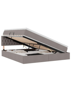 Letto con contenitore e LED con led Talpa 180 x 200 cm Tessuto 2