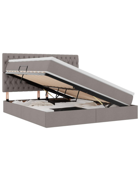 Letto con contenitore e LED Talpa 160 x 200 cm Poliestere