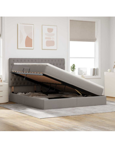 Letto con contenitore e LED Talpa 160 x 200 cm Poliestere