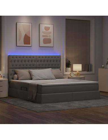 Letto con contenitore e LED Talpa 160 x 200 cm Poliestere