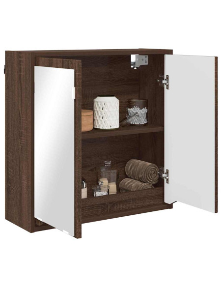Mobiletto per specchio da bagno Rovere Marrone 60 x 20 x 60 cm