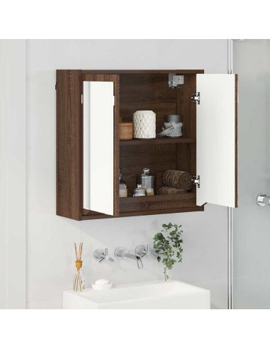Mobiletto per specchio da bagno Rovere Marrone 60 x 20 x 60 cm