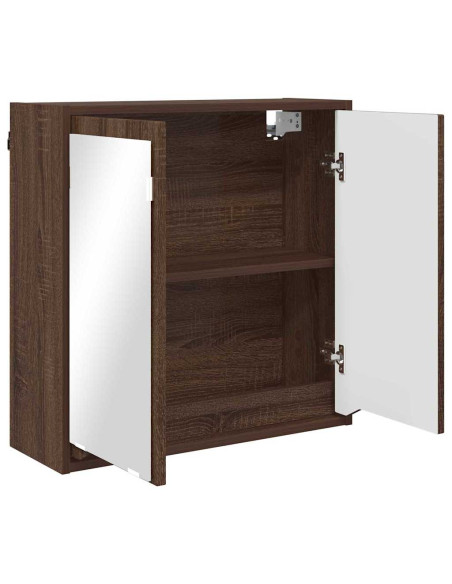 Mobiletto per specchio da bagno Rovere Marrone 60 x 20 x 60 cm