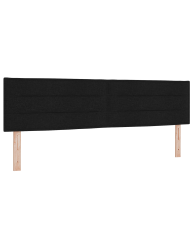 Testiera LED con luci a strisce a LED Nero 180 cm Poliestere