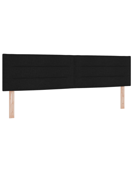 Testiera LED con luci a strisce a LED Nero 180 cm Poliestere