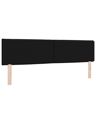 Testiera LED con luci a strisce a LED Nero 180 cm Poliestere