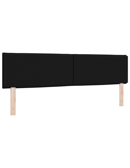 Testiera LED con luci a strisce a LED Nero 180 cm Poliestere