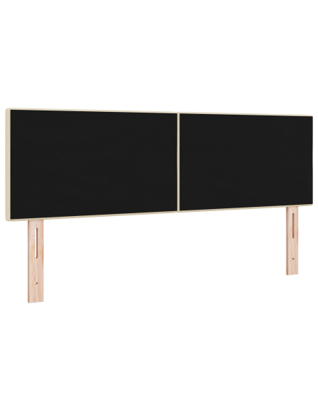 Testiera LED con luci a strisce a LED Crema 160 cm Poliestere