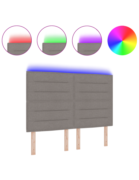 Testiera LED con luci a strisce a LED Talpa 144 cm Poliestere