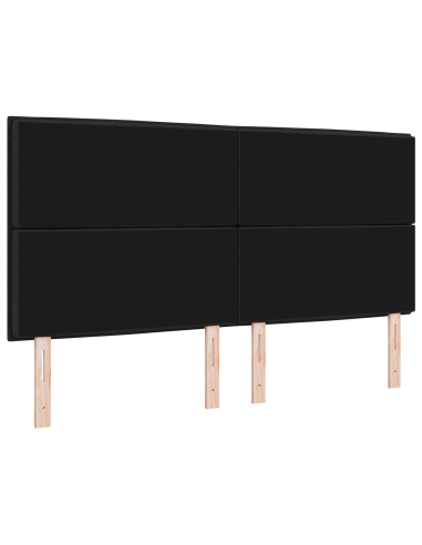 Testiera LED con luci a strisce a LED Nero 180 cm Poliestere