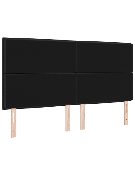 Testiera LED con luci a strisce a LED Nero 180 cm Poliestere