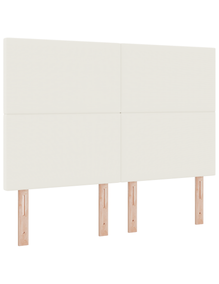 Testiera LED con luci a strisce a LED Crema 144 cm Poliestere