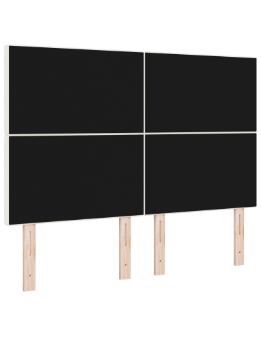 Testiera LED con luci a strisce a LED Crema 144 cm Poliestere