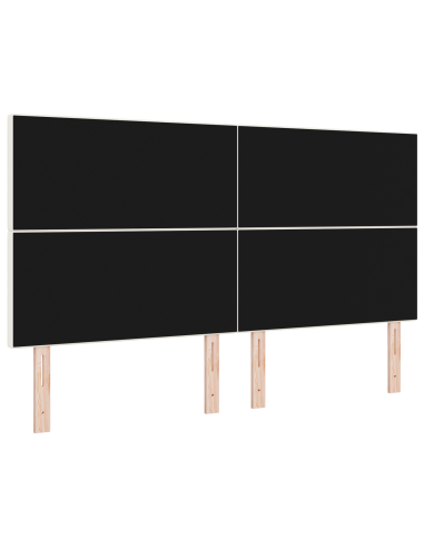 Testiera LED con luci a strisce a LED Crema 180 cm Poliestere