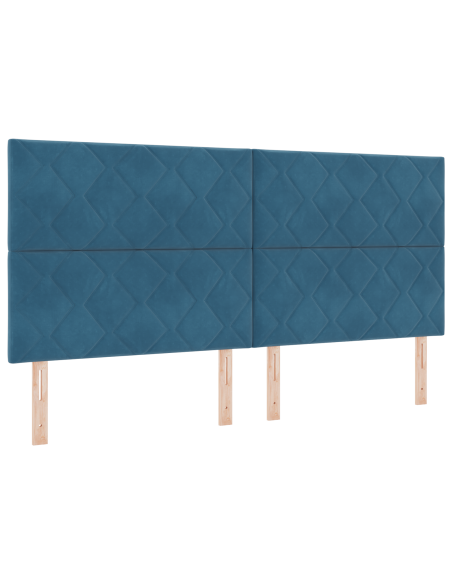 Testiera LED Blu Scuro 200 cm Pelle Sintetica