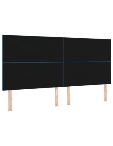 Testiera LED Blu Scuro 200 cm Pelle Sintetica