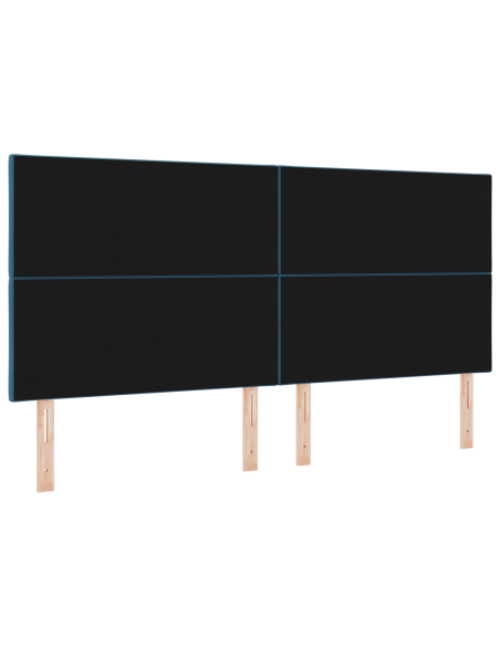Testiera LED Blu Scuro 200 cm Pelle Sintetica