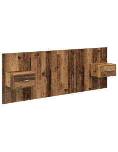 Testata con Comodino 3 pcs Legno vecchio Legno multistrato 2