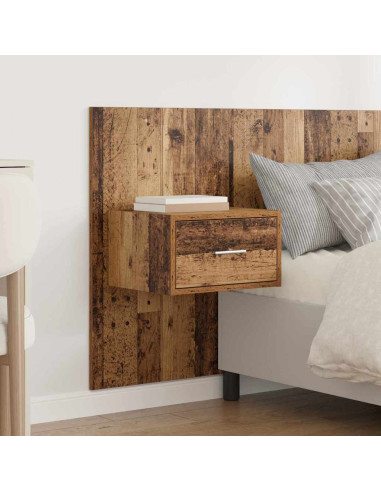 Testata con Comodino 3 pcs Legno vecchio Legno multistrato