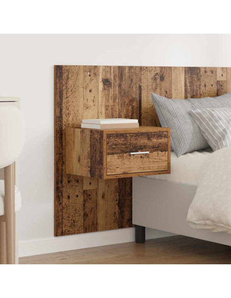 Testata con Comodino 3 pcs Legno vecchio Legno multistrato