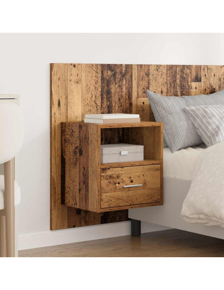 Testata con Comodino 3 pcs Legno vecchio Legno multistrato