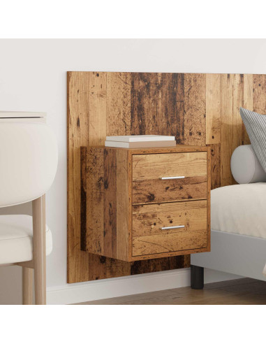 Testata con Comodino 3 pcs Legno vecchio Legno multistrato