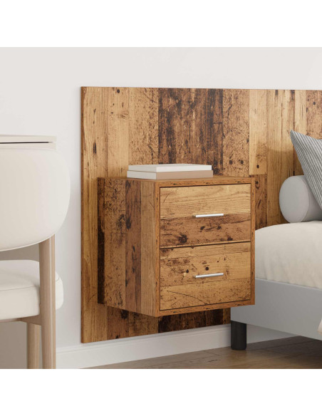 Testata con Comodino 3 pcs Legno vecchio Legno multistrato