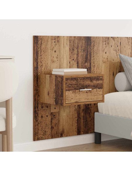 Testata con Comodino 3 pcs Legno vecchio Legno multistrato