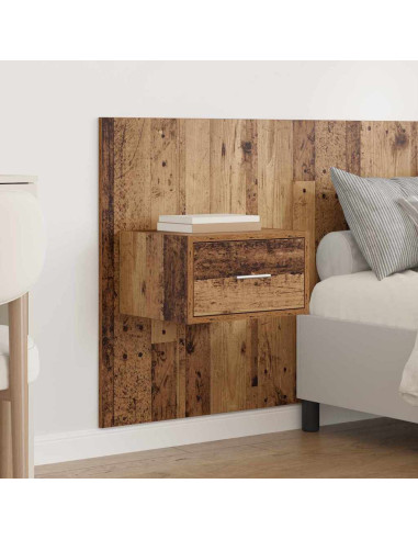 Testata con Comodino 3 pcs Legno vecchio Legno multistrato
