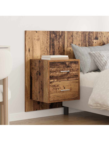 Testata con Comodino 3 pcs Legno vecchio Legno multistrato