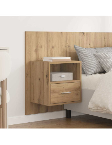 Testata con Comodino 3 pcs Rovere artigianale Legno multistrato