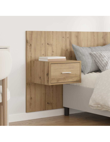 Testata con Comodino 3 pcs Rovere artigianale Legno multistrato