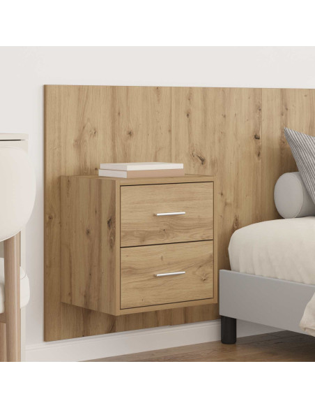 Testata con Comodino 3 pcs Rovere artigianale Legno multistrato